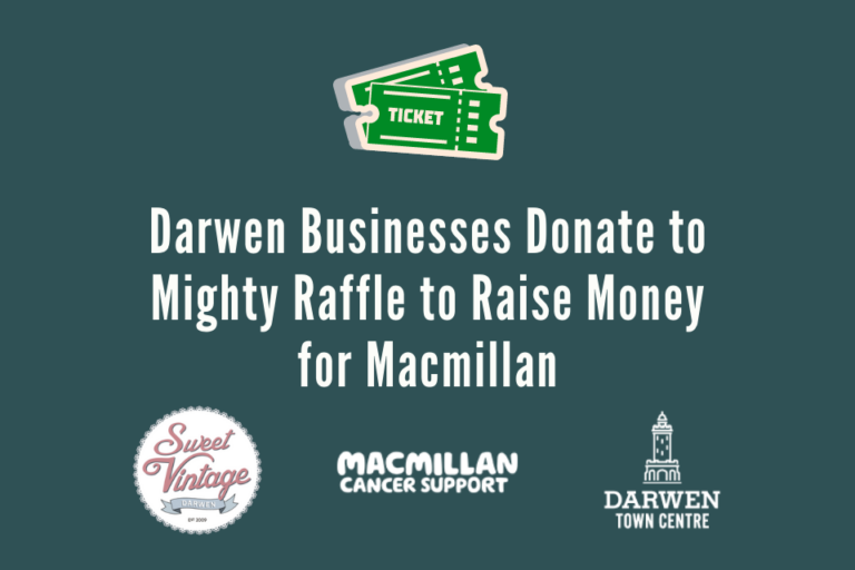 Darwen Businesses Donate to Sweet Vintage Mighty Raffle to Raise Money for Macmillan